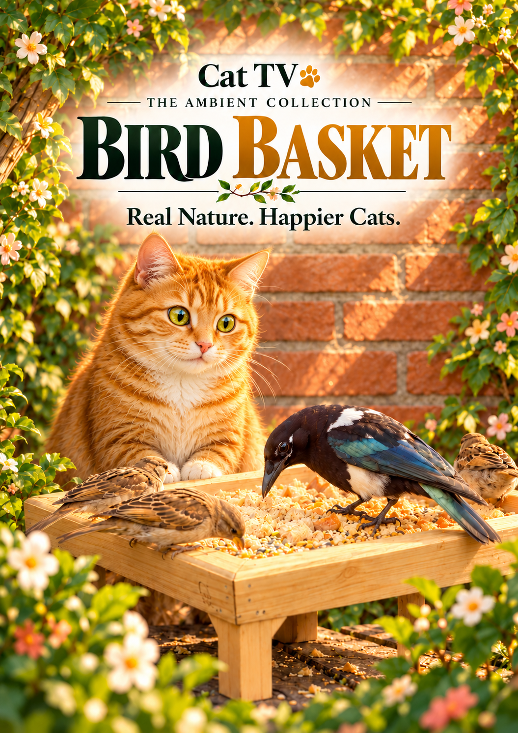 Cat TV - Backyard Bird Basket - While You're Away