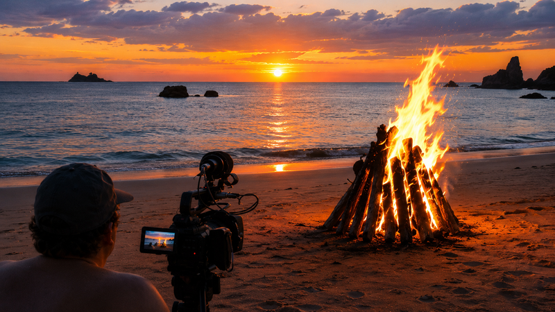 Campfire on the Beach