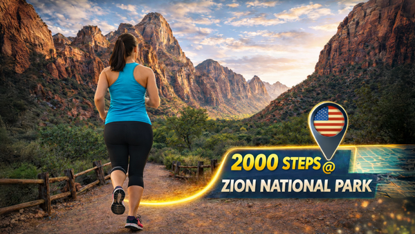 Challenge - 2000 Steps Challenge in Zion National Park - Utah USA