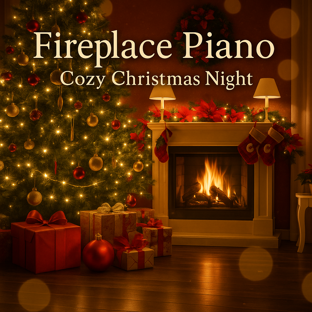 Fireplace Piano – Cozy Christmas Night