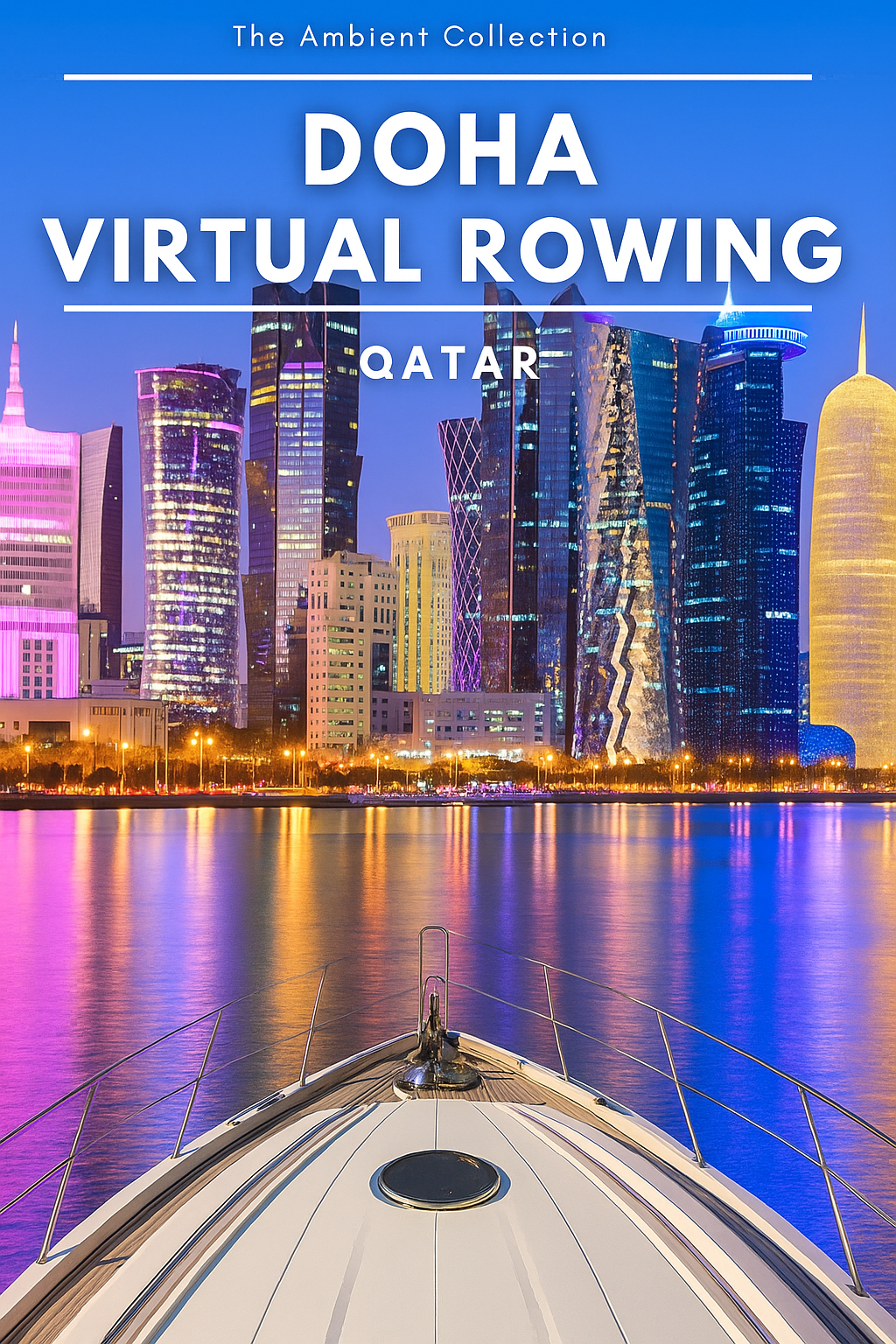 Virtual Rowing - Virtual Cruise - Tour in Doha Qatar - Indoor Rowing Workout and Travel Experience