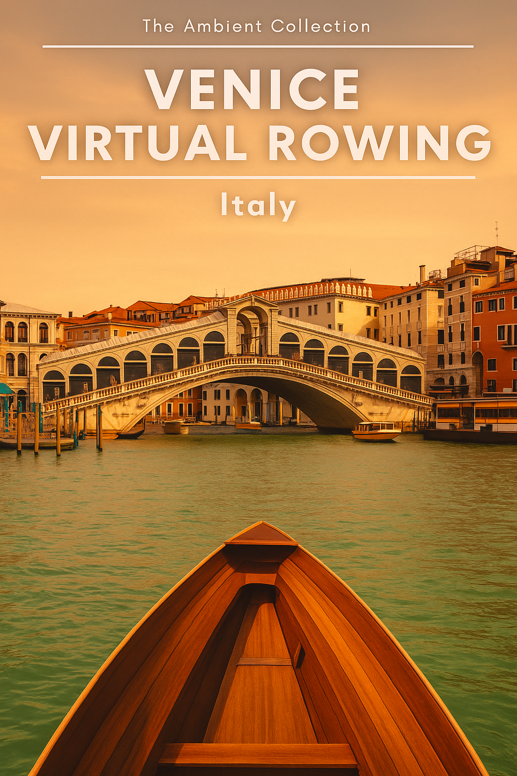 Virtual Rowing - Venice Backwards View - Italy