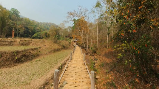 Virtual Walk - Kho Kuu So Bamboo Bridge - Pai Thailand