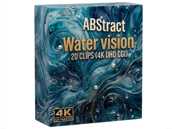 Creator Pack - 20 single clips of Abstract Water Vision (4K UHD)