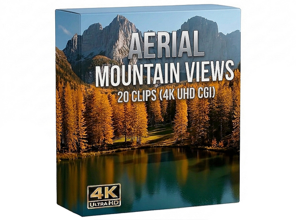 Creator Pack – 20 single clips of Aerial Mountain Views In Season (4K UHD)