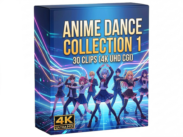 Creator Pack - 30 single clips of Anime Dance Collection 1 (4K UHD)