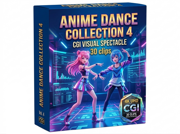 Creator Pack - 30 single clips of Anime Dance Collection 4 (4K UHD)