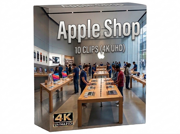 Creator Pack - 10 single clips of Apple Shop (4K UHD)