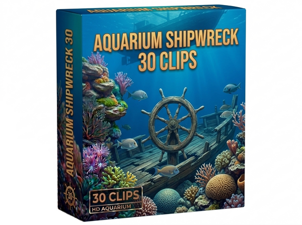 Creator Pack - 30 single clips of Aquarium Shipwreck (HD)