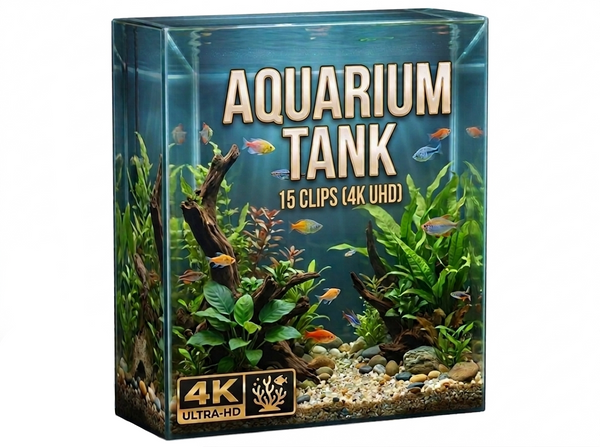Creator Pack - 15 single clips of Aquarium Tank (4K UHD)