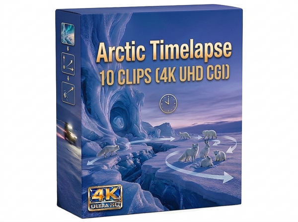 Creator Pack - 10 single clips of Arctic Timelapses (4K UHD)