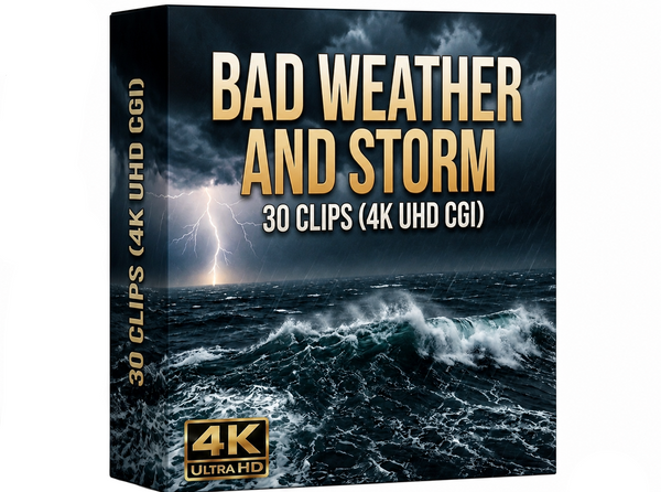 Creator Pack - 30 single clips of Bad Weather And Storm (4K UHD)