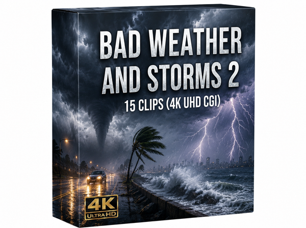 Creator Pack - 15 single clips of Bad Weather And Storms 2 (4K UHD)