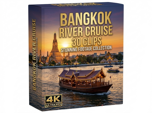 Creator Pack - 30 single clips of Bangkok River Cruise (4K UHD)