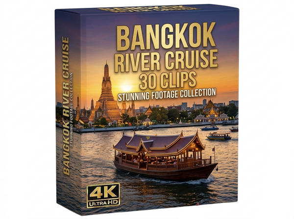 Creator Pack - 30 single clips of Bangkok River Cruise (4K UHD)