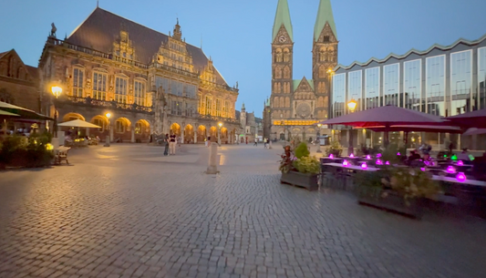 Virtual Cycle Rides - Bremen at Sunset, Germany