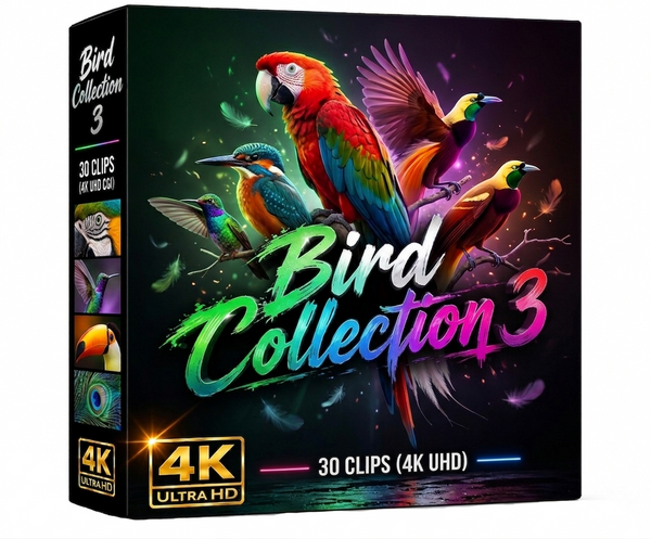 Creator Pack - 30 single clips of Birds Collection 3 (4K UHD)