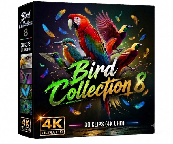 Creator Pack - 30 single clips of Birds Collection 8 (4K UHD)
