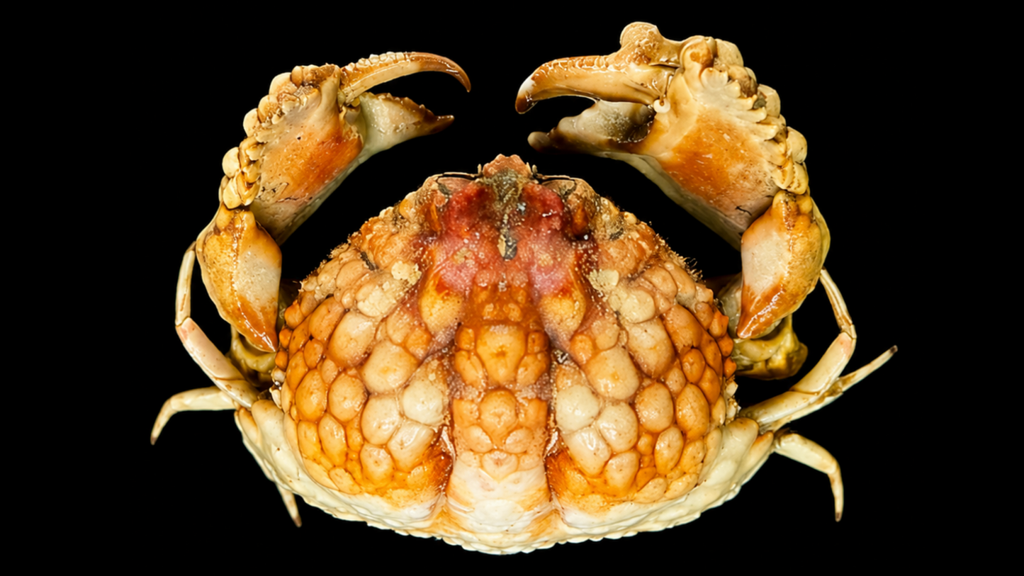Red-spotted Box Crab (Calappa calappa) | Preserved Crab Specimen | Real Marine Crab