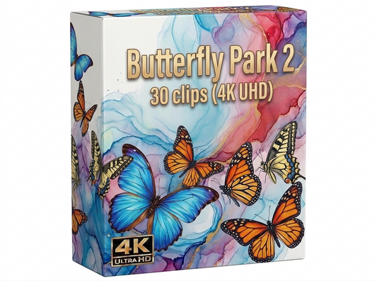 Creator Pack - 30 single clips of Butterfly Park 2 (4K UHD)