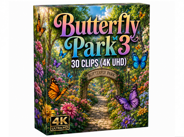 Creator Pack - 30 single clips of Butterfly Park 3 (4K UHD)