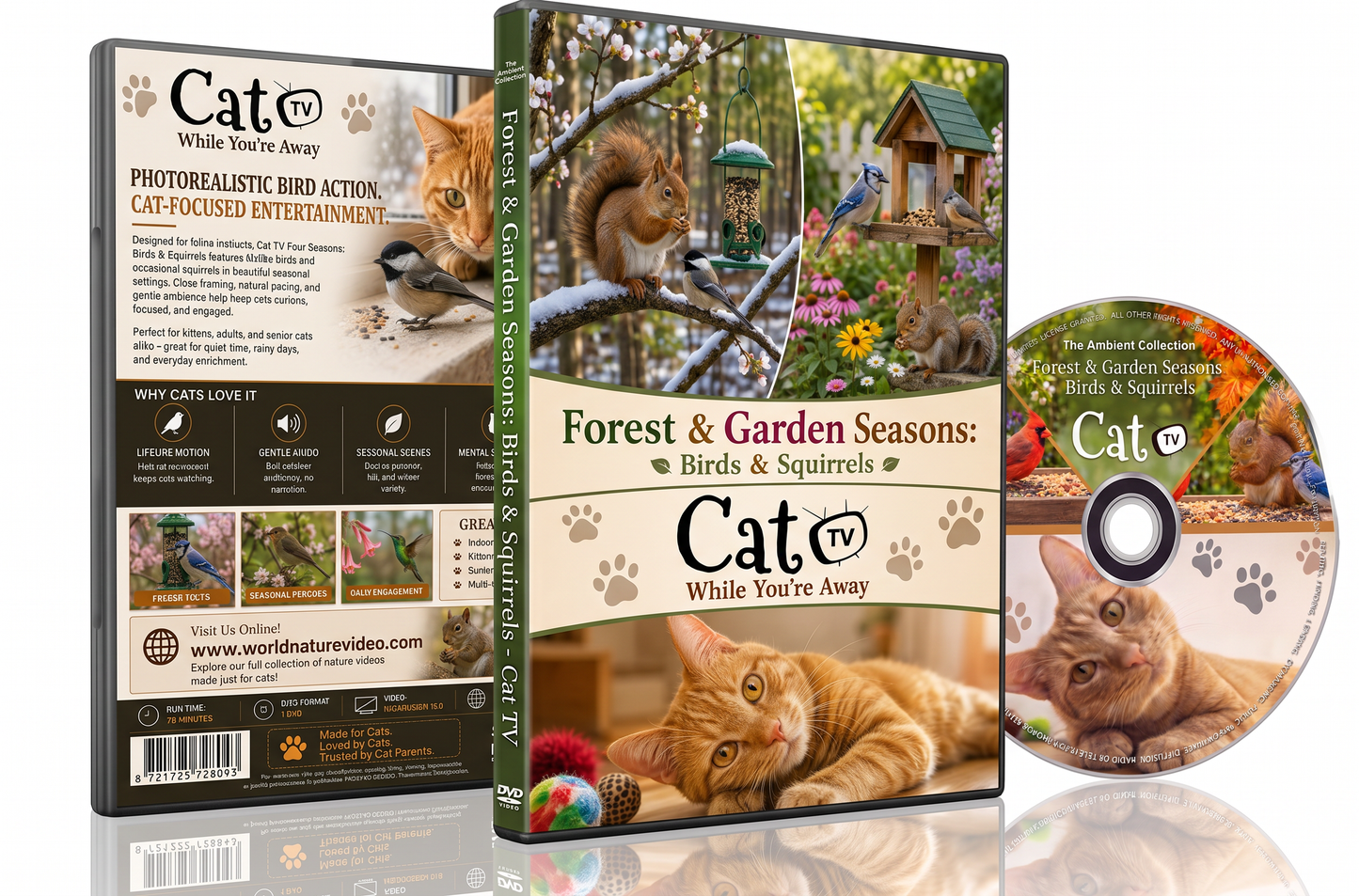 Cat TV - Forest & Garden Seasons: Birds & Squirrels