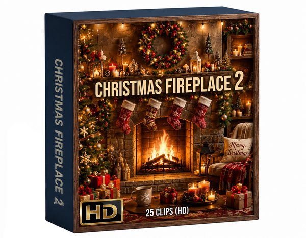 Creator Pack - 25 single clips of Christmas Fireplace 2 (HD)