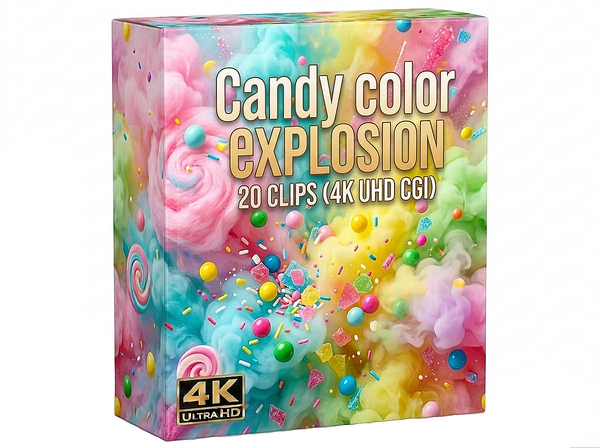 Creator Pack – 20 single clips of Candy Color Explosion (4K UHD)
