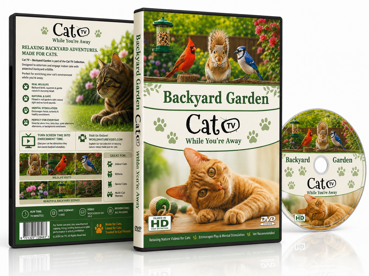 Cat TV - Backyard Garden - While You're Away