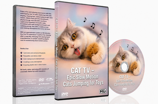 CAT TV - Epic Slow Motion Cats Jumping for Toys