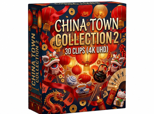 Creator Pack - 30 single clips of China Town_2 (4K UHD)