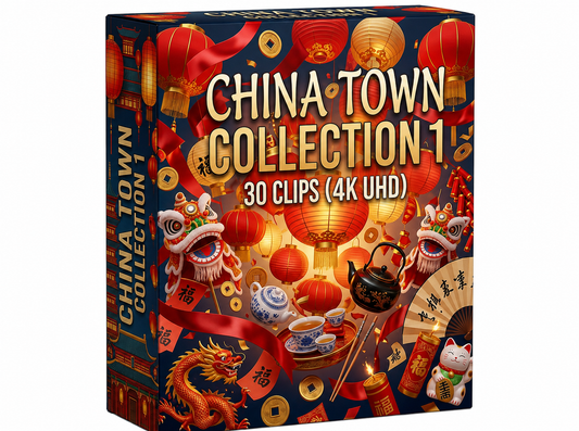 Creator Pack - 30 single clips of China Town_1 (4K UHD)