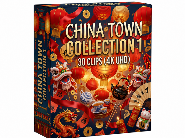 Creator Pack - 30 single clips of China Town_1 (4K UHD)
