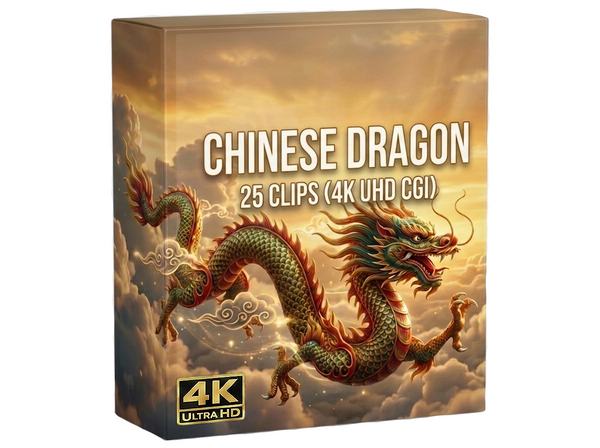 Creator Pack – 25 single clips of Chinese Dragon (4K UHD)