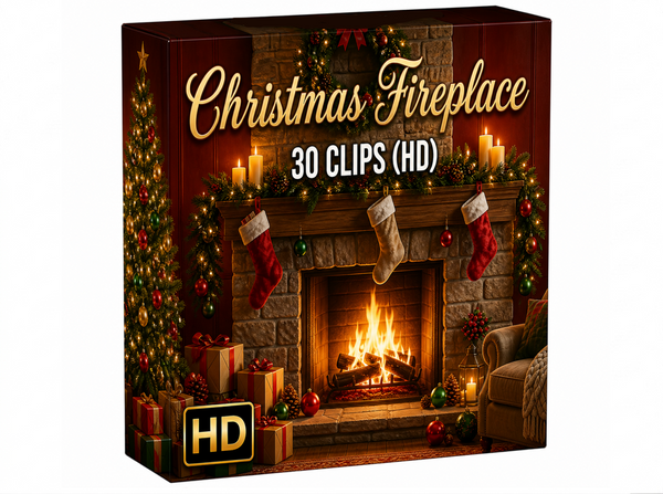 Creator Pack – 30 single clips of Christmas Fireplace (HD)