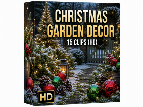 Creator Pack – 15 single clips of Christmas Garden Decor (HD)