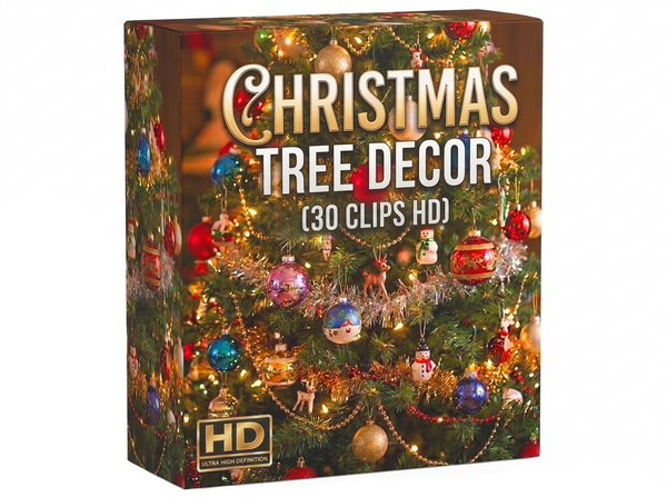 Creator Pack - 30 single clips of Christmas Tree Decor (HD)