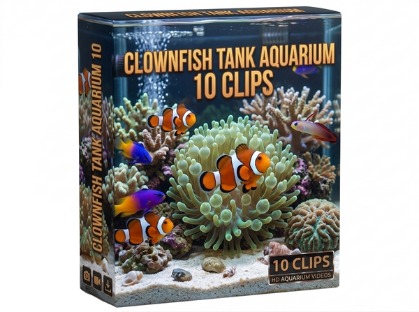 Creator Pack - 10 single clips of Clownfish Tank (HD)