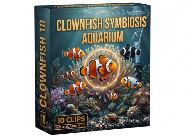 Creator Pack - 10 single clips of Clownfish Aquarium (HD)