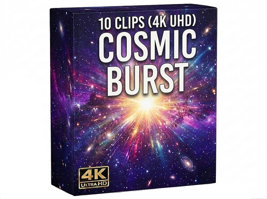 Creator Pack – 10 single clips of Cosmic Burst (4K UHD)