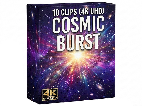 Creator Pack – 10 single clips of Cosmic Burst (4K UHD)