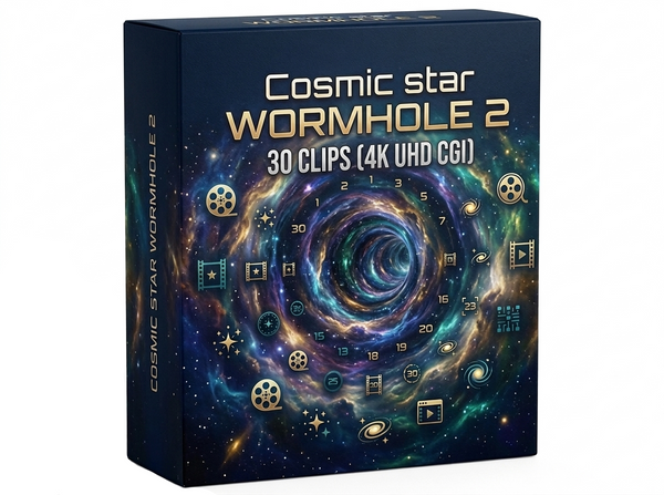 Creator Pack - 30 single clips of Cosmic Star Wormhole 2 (4K UHD) (Copy)