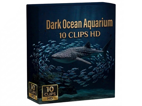 Creator Pack - 10 single clips of Dark Ocean Aquarium (HD)