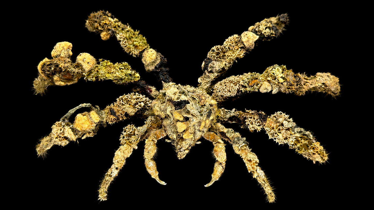 Decorator Spider Crab (Camposcia cf. retusa) | Preserved Crab Specimen | Real Camouflage Crab