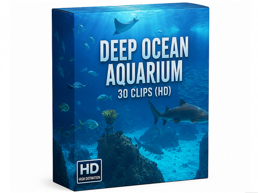 Creator Pack – 30 Single Clips of Deep Ocean Aquarium (HD)