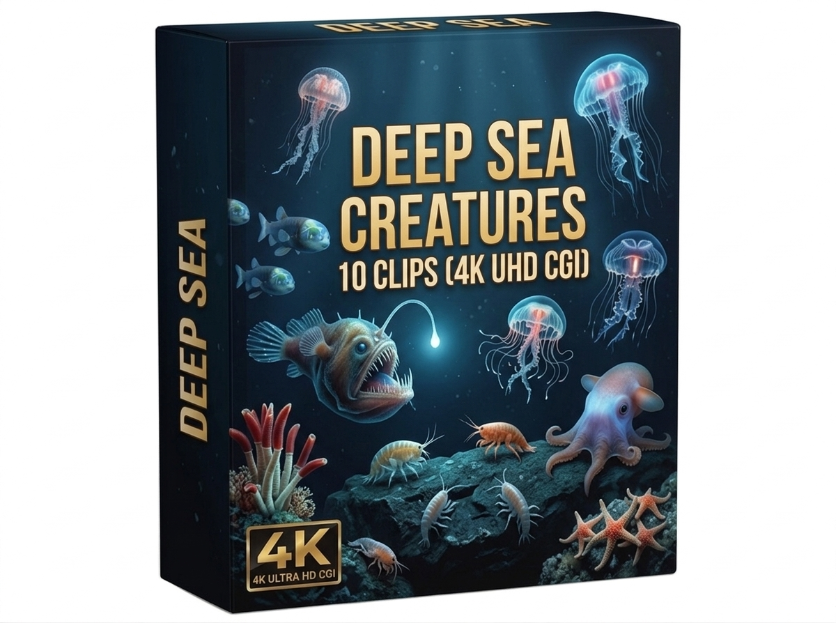 Creator Pack - 10 single clips of Deep Sea Creatures (4K UHD) – World ...
