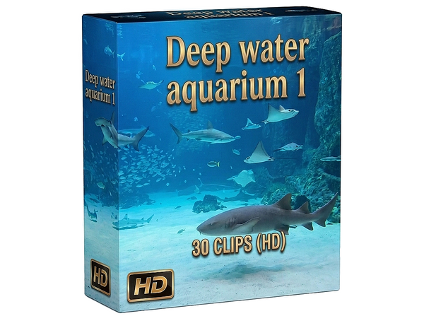 Creator Pack - 30 single clips of Deep Water Aquarium 1 HD