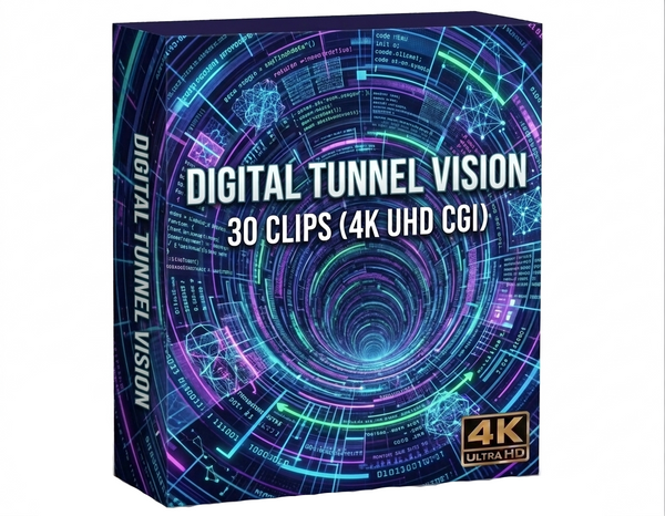 Creator Pack - 30 single clips of Digital Tunnel vision (4K UHD)