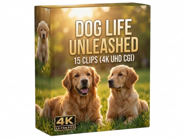 Creator Pack - 15 single clips of Dogs (4K UHD)