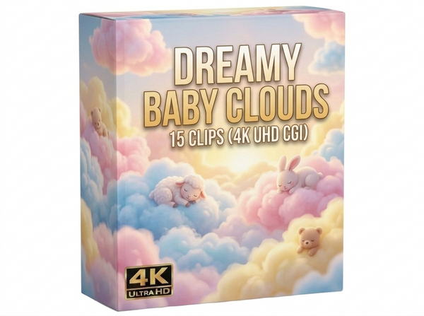 Creator Pack - 15 single clips of Dreamy Baby Clouds (4K UHD)